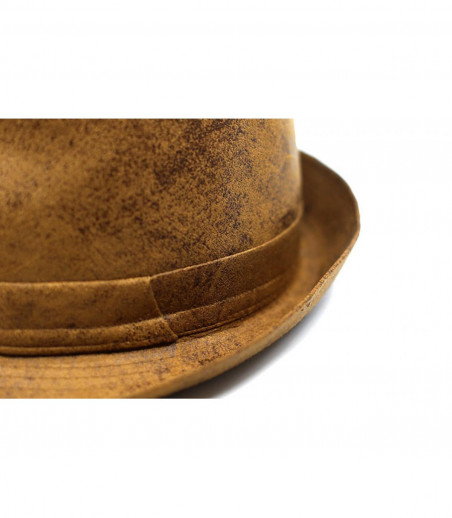 leather trilby